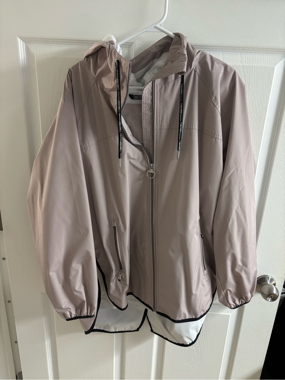 Calvin Klein Light Mauve Hooded Rain Jacket - Men's